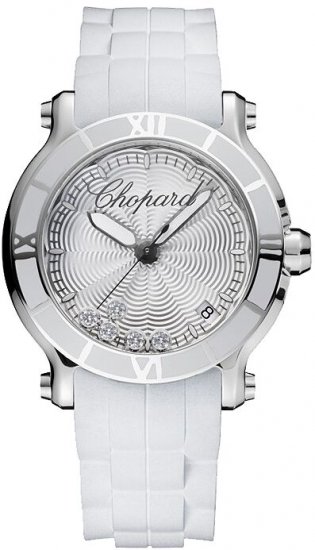 Chopard Happy Sport Round Quartz 36mm Ladies Watch 278551-3001 - Click Image to Close