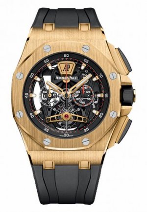 Swiss Replica Audemars Piguet Royal Oak Offshore Tourbillon Chronograph Gold 26407BA.OO.A002CA.01