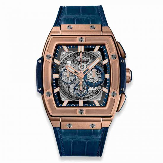 Swiss Replica Hublot Spirit of Big Bang King Gold Blue 45mm 601.OX.7180.LR - Click Image to Close