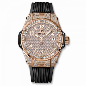 Swiss Replica Hublot Big Bang One Click King Gold Full Pavé 39mm 465.OX.9010.RX.1604