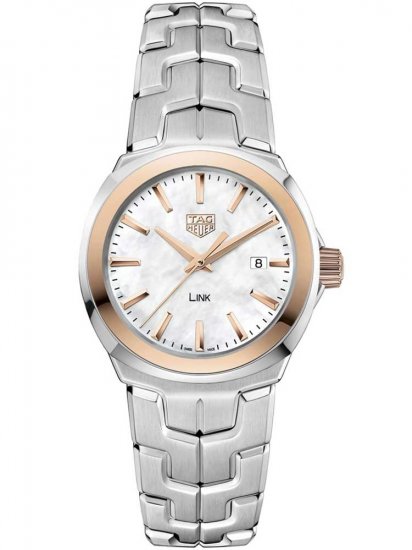 Swiss Replica Tag Heuer Link Mother of Pearl Dial Ladies Watch - Click Image to Close