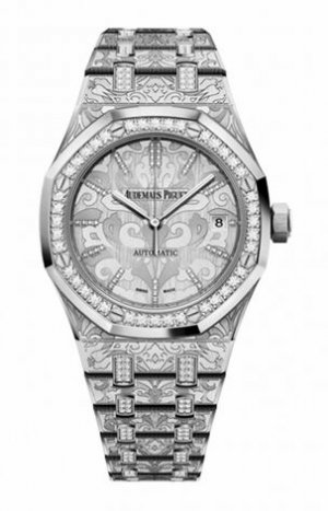 Swiss Replica Audemars Piguet Royal Oak Selfwinding White Gold & Diamonds 15456BC.ZG.1251BC.01