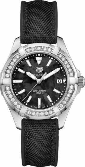 Swiss Replica Tag Heuer Aquaracer Black Mother of Pearl Dial Ladies Watch - Click Image to Close