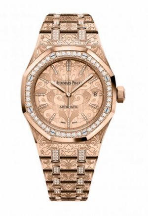 Swiss Replica Audemars Piguet Royal Oak Selfwinding Rose Gold & Diamonds 15456OR.ZG.1251OR.01