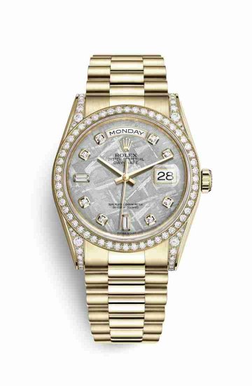 Swiss Replica Rolex Day-Date 36 118388 Meteorite diamonds Watch - Click Image to Close