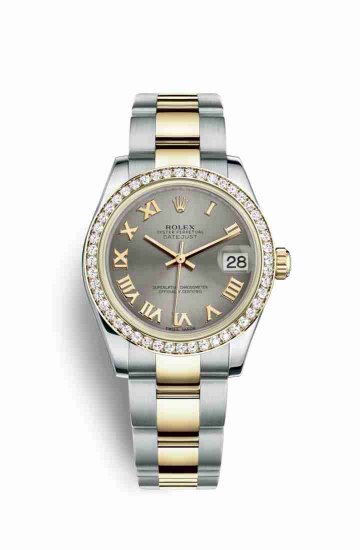 Swiss Replica Rolex Datejust 31 Yellow 178383 Steel Dial Watch - Click Image to Close