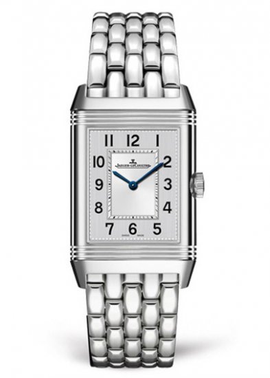 Swiss Replica Jaeger-LeCoultre 2538120 Reverso Classic Medium Stainless Steel/Silver/Bracelet Watch - Click Image to Close