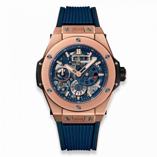 Swiss Replica Hublot Big Bang MECA-10 King Gold Blue 45mm 414.OI.5123.RX - Click Image to Close