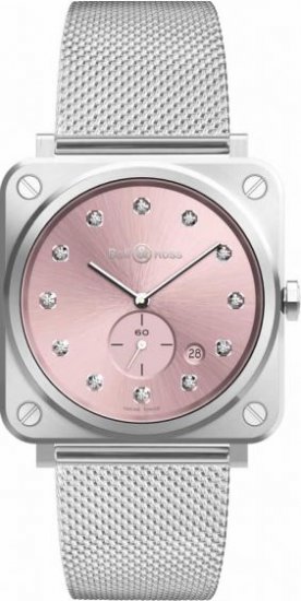 Swiss Replica Bell & Ross BR S Novarosa Diamonds Quartz BRS-PK-ST-DIA-SST - Click Image to Close