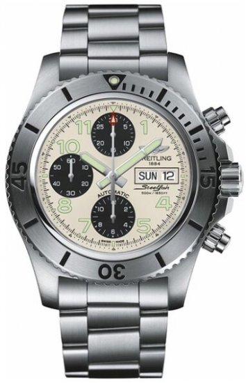 Swiss Replica Breitling Superocean Chronograph Steelfish Mens A13341C3/G782/162A - Click Image to Close