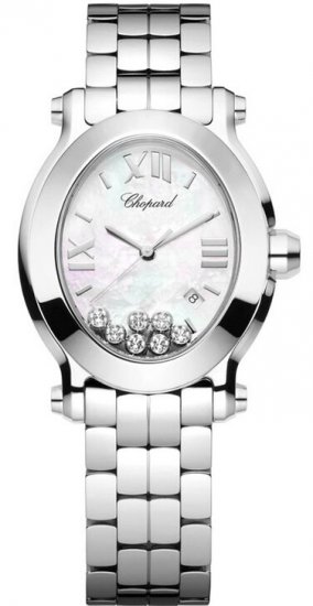 Chopard Happy Sport Oval Quartz Ladies Watch 278546-3003 - Click Image to Close