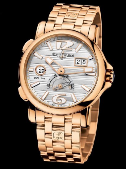 Ulysse Nardin Dual Time (RG / Silver / RG Bracelet) 246-55-8/60 - Click Image to Close