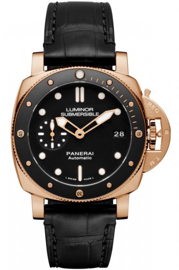 Swiss Replica Panerai Luminor Submersible 1950 3 Days Automatic Oro Rosso 42mm PAM00684 - Click Image to Close