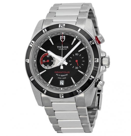 Tudor Grantour Flyback Black Dial Chronograph Men's Watch 20550N - Click Image to Close