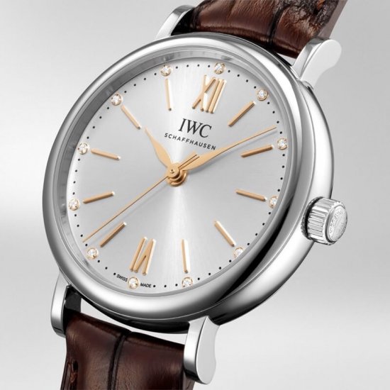 Copy IWC Portofino Automatic 34 Silver Dial Ladies Watch IW357403 - Click Image to Close