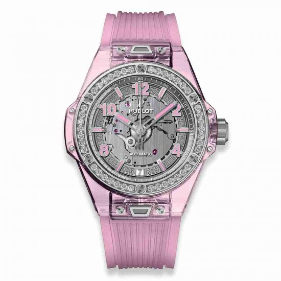 Swiss Replica Hublot Big Bang One Click Pink Sapphire Diamonds 39mm 465.JP.4802.RT.1204 - Click Image to Close