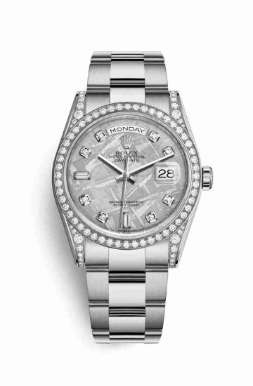 Swiss Replica Rolex Day-Date 36 diamonds 118389 Meteorite diamonds Watch - Click Image to Close