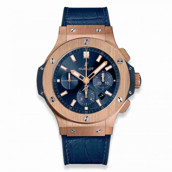 Swiss Replica Hublot Big Bang Gold Blue 44mm 301.PX.7180.LR - Click Image to Close