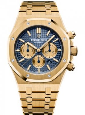 Swiss Replica Audemars Piguet Royal Oak Chronograph 41 Yellow Gold Blue Bracelet 26331BA.OO.1220BA.01