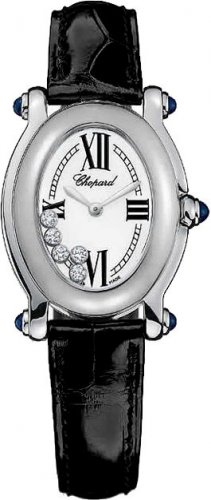 Chopard Happy Sport Oval 5 Floating Diamonds Ladies Watch 277465