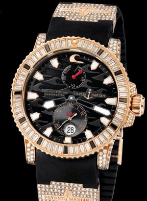 Ulysse Nardin Maxi Marine Diver (RG-Diamonds / Black / RG-Rubber