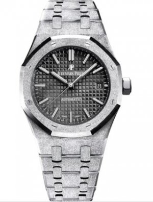 Swiss Replica Audemars Piguet Royal Oak 15454 Selfwinding Frosted White Gold Black 15454BC.GG.1259BC.03