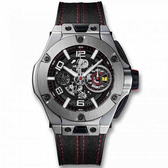 Swiss Replica Hublot Big Bang Ferrari Chronograph Unico Titanium 45mm 402.NX.0123.WR - Click Image to Close