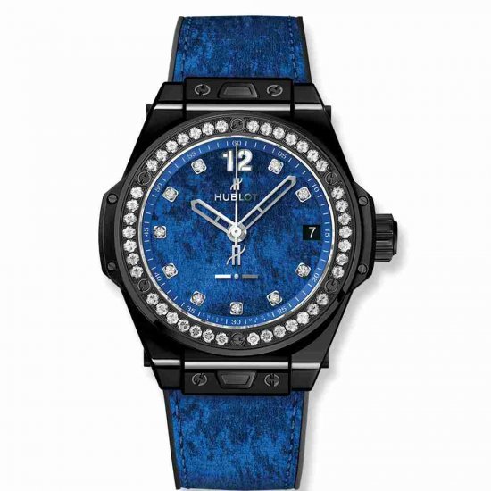 Swiss Replica Hublot Big Bang One Click Italia Independent Blue Velvet 39mm 465.CS.277L.NR.1204.ITI17 - Click Image to Close