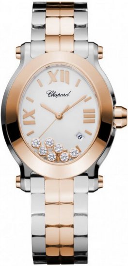 Chopard Happy Sport Oval Quartz Ladies Watch 278546-6003 - Click Image to Close