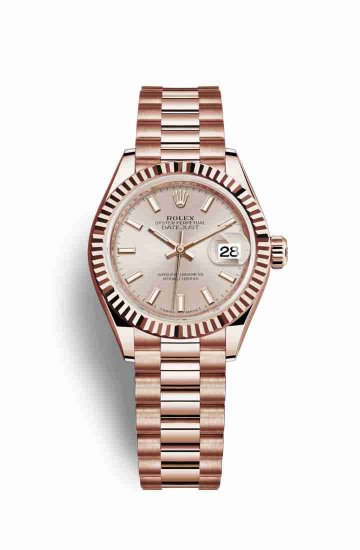 Swiss Replica Rolex Datejust 28 Everose gold 279175 Sundust Dial Watch - Click Image to Close