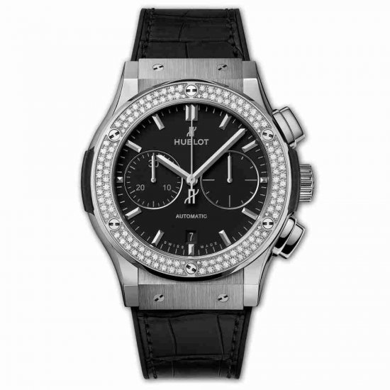 Swiss Replica Hublot Chronograph Titanium Diamonds 45mm Classic Fusiones 521.NX.1171.LR.1104 - Click Image to Close