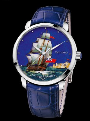 Ulysse Nardin Classico Caesar (WG/ Blue Enamel / Leather Strap)