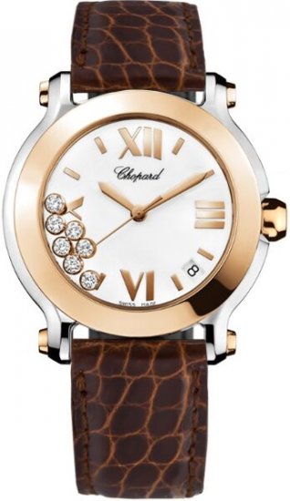 Chopard Happy Sport Round Quartz 36mm Ladies Watch 278492-9001 - Click Image to Close