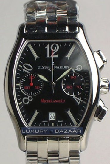 Ulysse Nardin Michelangelo Chronograph (SS/Black/SS) 563-42-7/52 - Click Image to Close