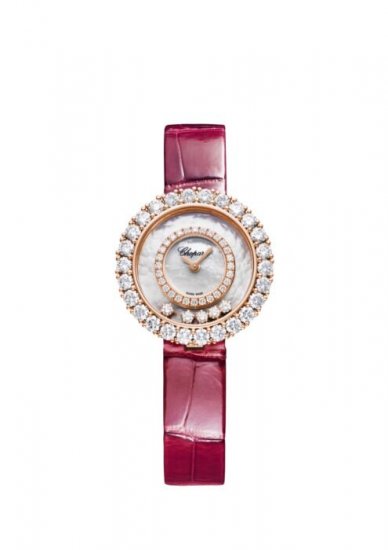 Copy Chopard Happy Diamonds Joaillerie 29MM Rose Gold Quartz Watch - Click Image to Close