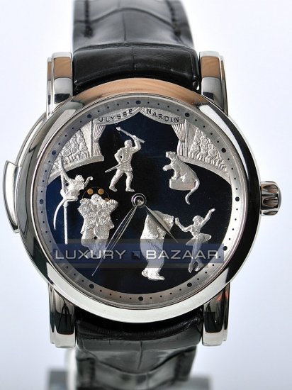 Ulysse Nardin Minute Repeater -Circus (Platinum/Leather Strap) 7 - Click Image to Close