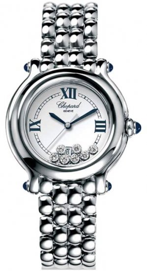 Chopard Happy Sport Steel 7diamond Round Ladies Watch 27/8236-23 - Click Image to Close