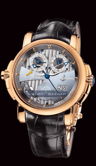 Ulysse Nardin Sonata Silicium (RG/Silicium/Leather Strap) 676-85 - Click Image to Close