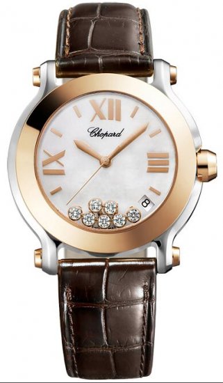 Chopard Happy Sport Round Quartz 36mm Ladies Watch 278492-9004 - Click Image to Close