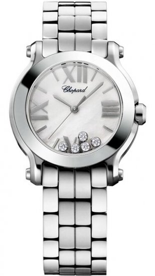 Chopard Happy Sport Round Quartz 30mm Ladies Watch 278509-3006 - Click Image to Close