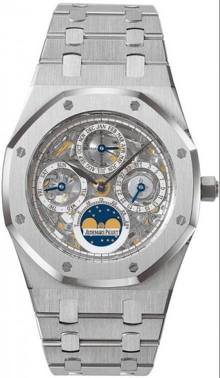 Audemars Piguet Royal Oak Perpetual Calendar Skeleton Men's Watc - Click Image to Close