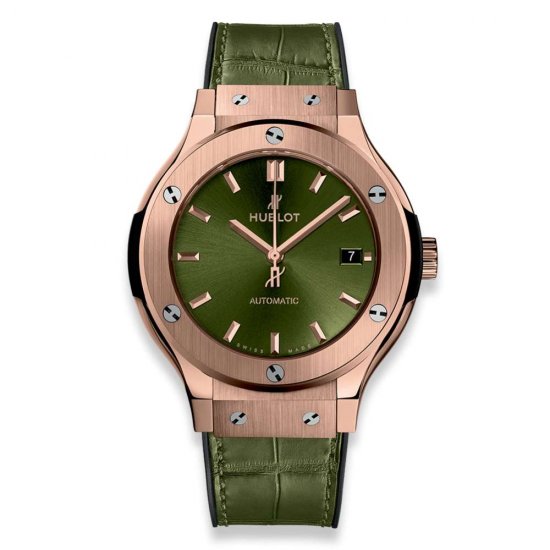 Copy Hublot Classic Fusion Green King Gold 38mm - Click Image to Close