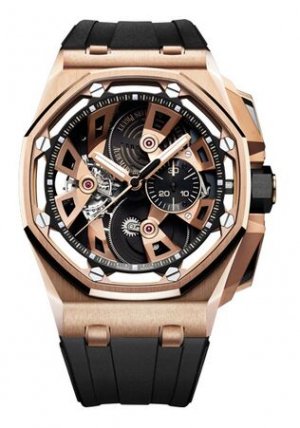 Swiss Replica Audemars Piguet Royal Oak Offshore Tourbillon Chronograph Rose Gold 26421OR.OO.A002CA.01