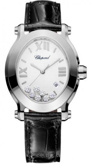 Chopard Happy Sport Oval Quartz Ladies Watch 278546-3001 - Click Image to Close