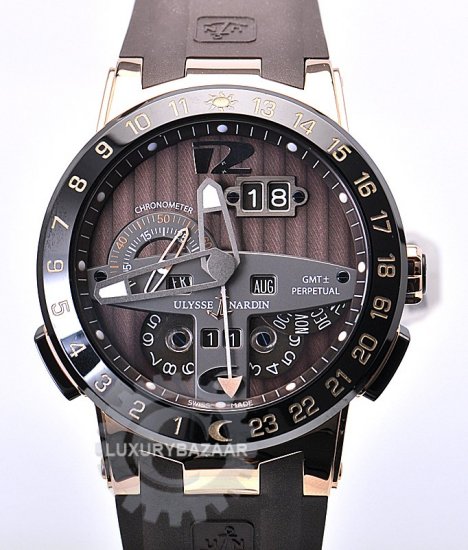 Ulysse Nardin El Toro (RG / Brown / Rubber Strap) 322-00-3 - Click Image to Close