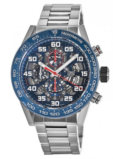 Swiss Replica Tag Heuer Carrera Skeleton Automatic Chronograph Mens Watch - Click Image to Close