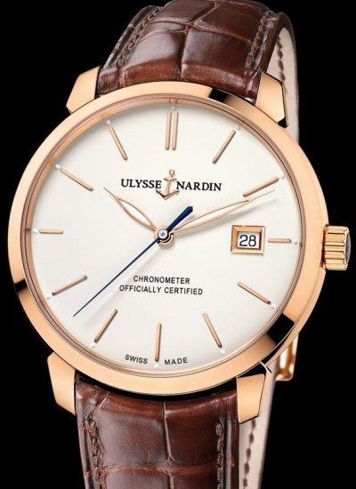 Ulysse Nardin San Marco Classico (RG / Silver / Leather) 8156-11 - Click Image to Close