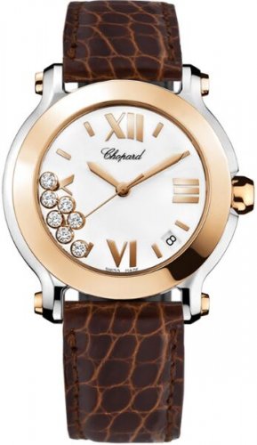 Chopard Happy Sport Round Quartz 36mm Ladies Watch 278492-9001