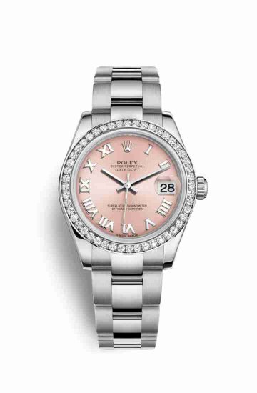 Swiss Replica Rolex Datejust 31 White gold 178384 Pink Dial Watch - Click Image to Close