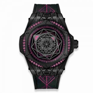 Swiss Replica Hublot Big Bang One Click Sang Bleu All Black Pink 39mm 465.CS.1119.VR.1233.MXM18